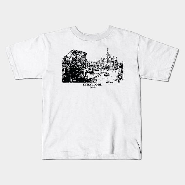 Stratford - Ontario Kids T-Shirt by Lakeric